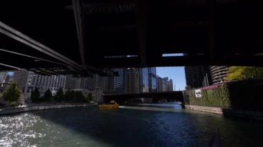 Mimar tur Chicago River Cruise geniş açı çekim