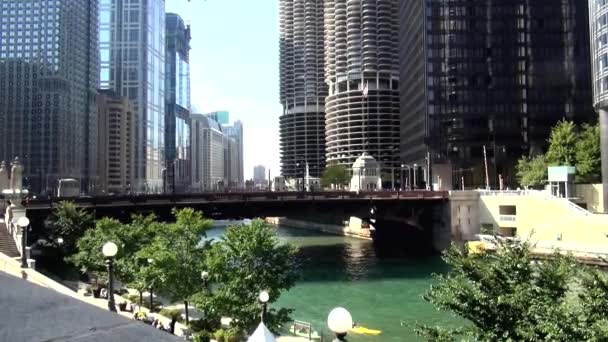 Chicago Nehri görünümünü — Stok video