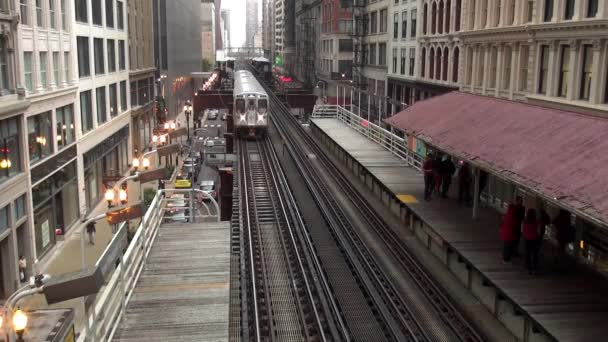 Chicago Subway train — Stock Video