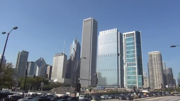 著名的芝加哥的建筑物 — 图库视频影像