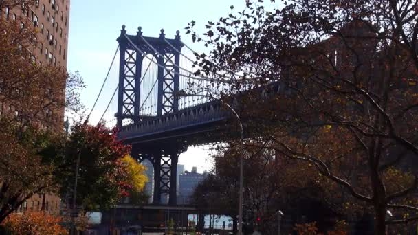 New York Manhattan Bridge — Stock video