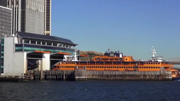 Staten Island Ferry Terminal Manhattan — Stock video