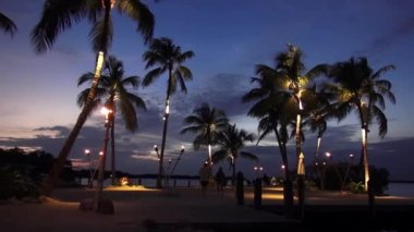 Florida Keys geç akşam konumunda çok özel plaj