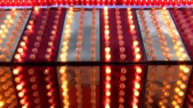 Fuarı - lunapark akşam ışık efektleri