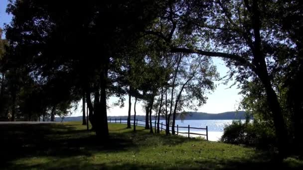 在田纳西河的绿色公园 — 图库视频影像
