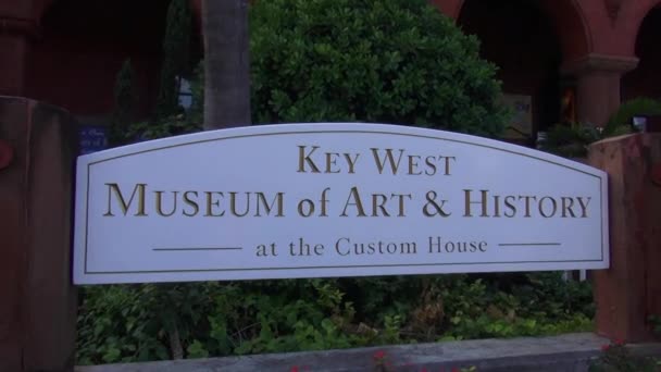 Muzeum umění a historie Key West na vlastní dům — Stock video