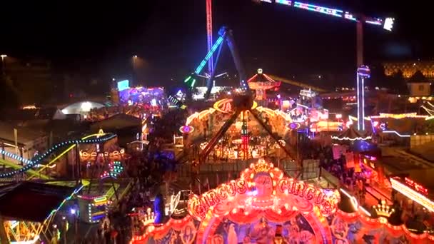 Luchtfoto, Oktoberfest, Oktoberfest, beurs, — Stockvideo