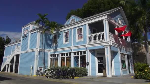 Typische Key West stijl houten huis — Stockvideo