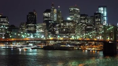 Şaşırtıcı New York şehir ışıkları gece - Manhattan, New York/ABD 25 Nisan 2015
