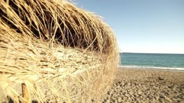 Güneşli bir günde Malaga kumlu plaj