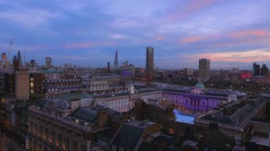 Somerset House Londra - akşam havadan görünümü