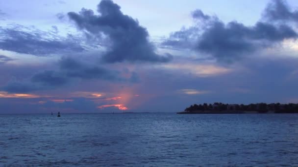 Blick vom Sonnenuntergang Pier Key West — Stockvideo