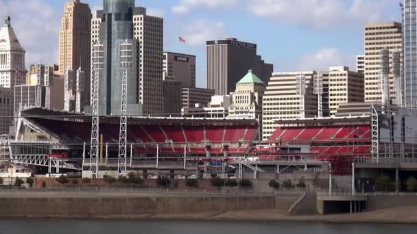 Great American Ball Park Arena Cincinnati Ohio — Vídeo de stock