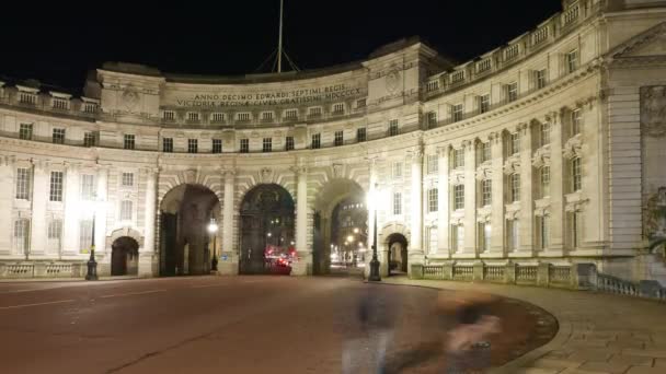 Almirantazgo Arch Londres de noche — Vídeos de Stock