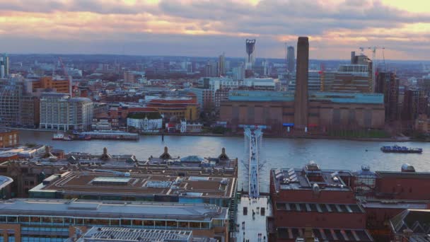 The Millennium Bridge from above — Stock Video