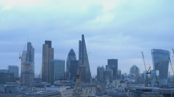 Edifícios famosos na cidade de Londres — Vídeo de Stock