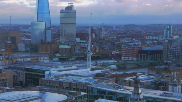 London aerial view from St. Paul 's — стоковое видео