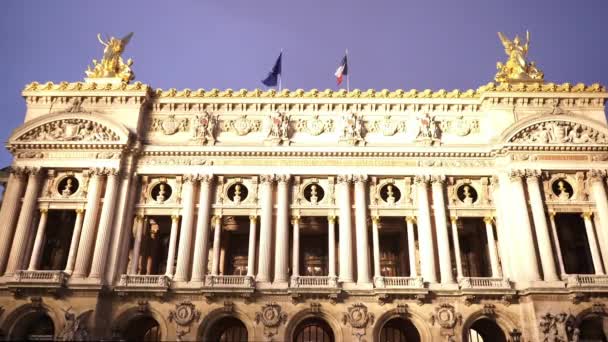 巴黎的著名歌剧院酒店 — 图库视频影像