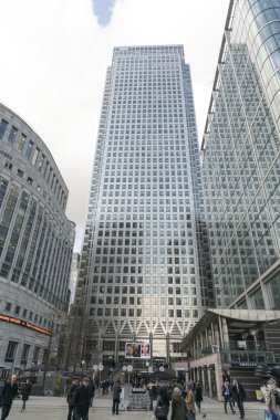 One Canada Square - Londra/İngiltere 23 Şubat 2016 bir Kanada binasında