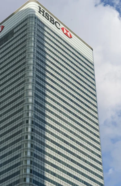 HSBC Building at Canary Wharf - LONDON / ENGLAND FEBRUARY 23, 2016 — стоковое фото