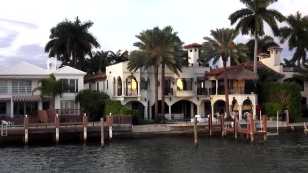 在迈阿密明星岛上的别墅 — 图库视频影像