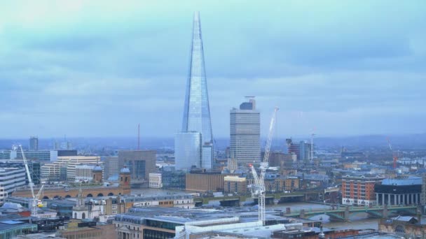 Londres O Edifício Shard - vista aérea — Vídeo de Stock