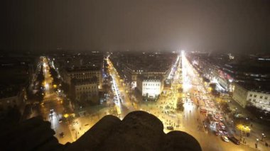 Paris bölgesindeki gece görünümü gözlem güverte - Paris, Fransa
