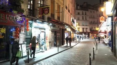 Gece - Paris, Fransa Paris Latin Quarter dar şerit