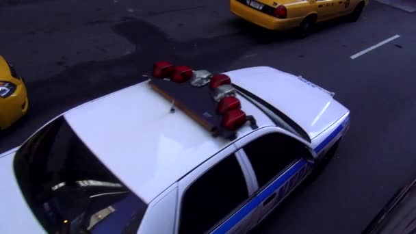 Policía de Nueva York coche — Vídeos de Stock