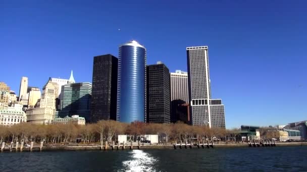 Finansal bölge Manhattan Downtown — Stok video
