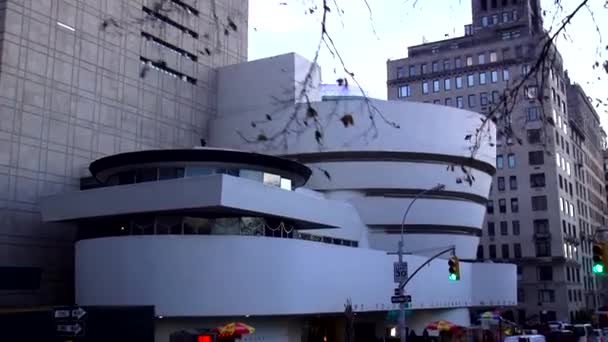 Museu Solomon Guggenheim de Nova Iorque — Vídeo de Stock