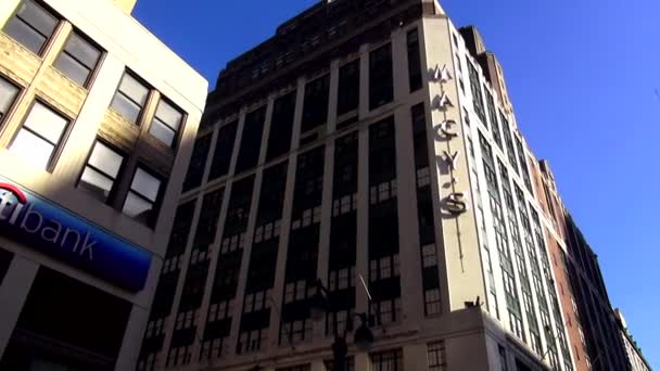 Werelds grootste winkel Macys New York — Stockvideo