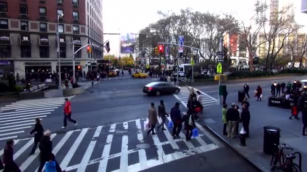Rogu ulicy w Manhattan Nowy Jork — Wideo stockowe