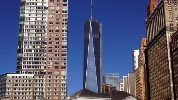 Het nieuwe World Trade Center in Manhattan — Stockvideo