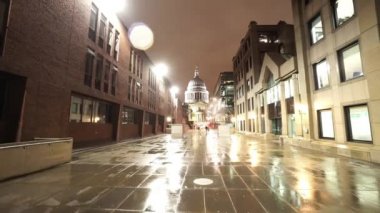 St Pauls Cathedral gece - Londra, İngiltere