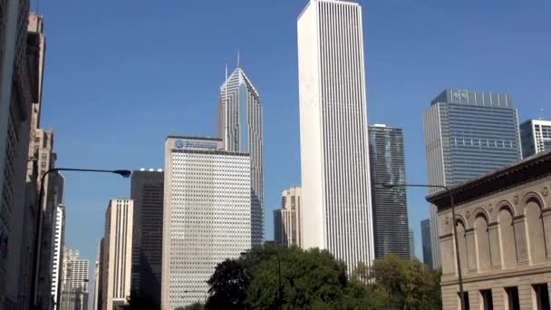 著名的建筑物，在芝加哥-芝加哥，伊利诺伊州/美国 — 图库视频影像