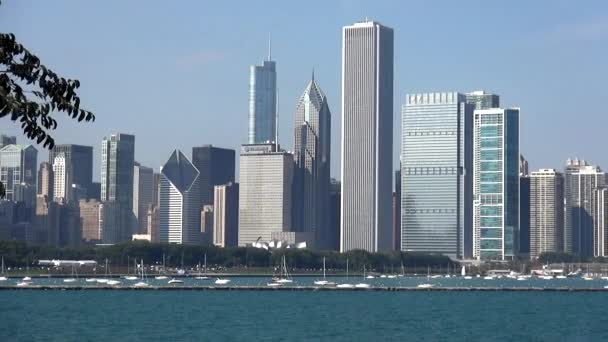 Excelente vista sobre Chicago Skyline - CHICAGO, ILLINOIS / EUA — Vídeo de Stock