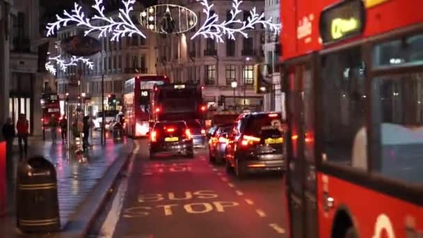 Decoración de Navidad 2014 Londres - LONDRES, INGLATERRA — Vídeo de stock