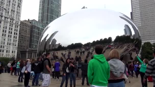 Cloud Gate Chicago Millenium Park - Chicago, Illinois/Usa — Wideo stockowe