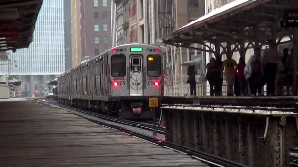 Chicago metro The Loop - CHICAGO, ILLINOIS / Estados Unidos — Vídeos de Stock