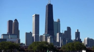 Güneşli bir günde - Chicago, Illinois/ABD Michigan Gölü Chicago manzarası