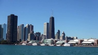 Güneşli bir günde - Chicago, Illinois/ABD Michigan Gölü Chicago manzarası