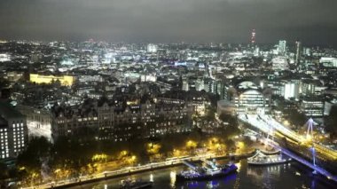 City Westminster gece yukarıda - Londra, İngiltere