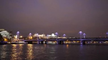 Golden Jubilee köprü harika atış akşam - Londra, İngiltere