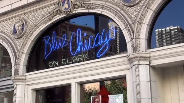 Slavný klub modrá Chicago - Chicago, Illinois/Usa — Stock video