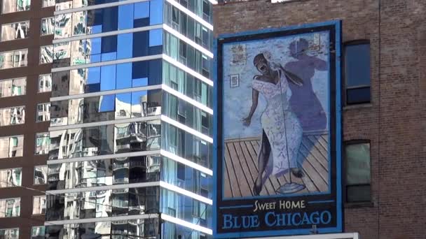 Ünlü Club mavi Chicago - Chicago, Illinois/ABD — Stok video