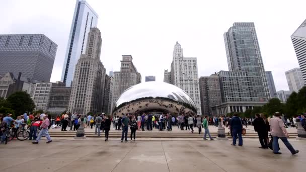 Felhő Gate Chicago Millennium Park - Chicago, Illinois/Usa — Stock videók