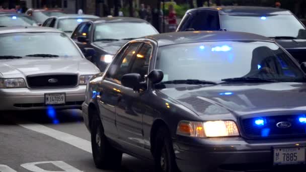 Gizli polis arabası - Chicago, Illinois/ABD — Stok video