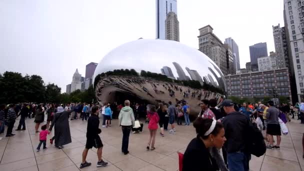 Cloud Gate Chicago Millennium Park - CHICAGO, ILLINOIS / USA — стоковое видео