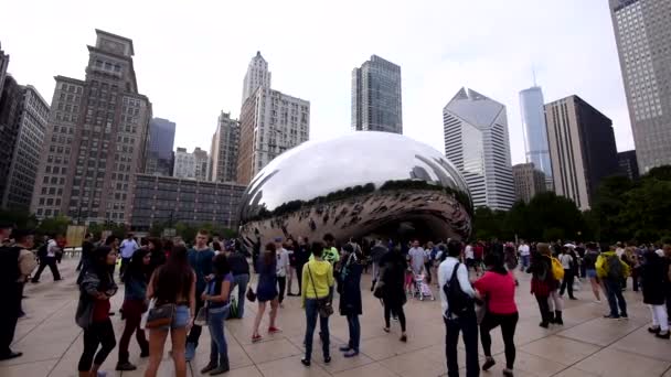 Cloud Gate Chicago Millennium Park - CHICAGO, ILLINOIS/USA — Stock Video